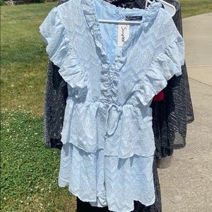 Light blue casual romper